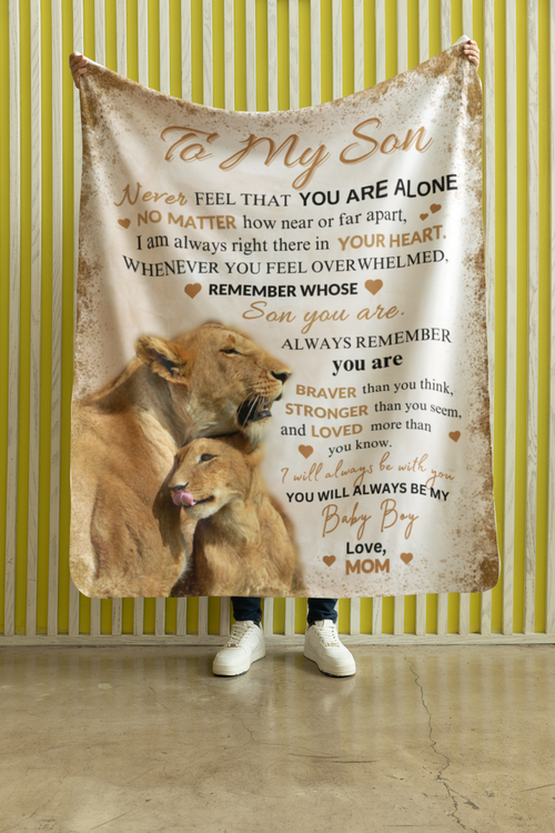 To My Son |Lion Blanket | Love Mom