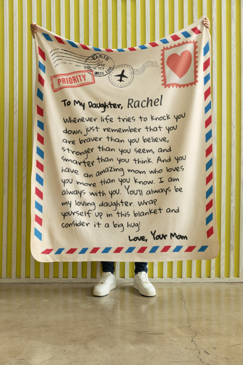 To My Daughter | Love Mom | Letter Blanket