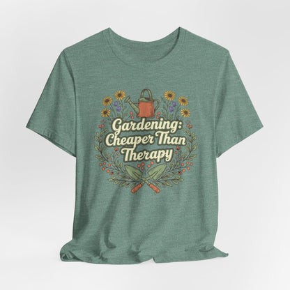 Gardening Is My Therapy Shirt, Gardening T-Shirt, Plant Lover Gift, Garden Lover Tee, Nature Therapy Shirt