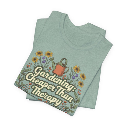 Gardening Is My Therapy Shirt, Gardening T-Shirt, Plant Lover Gift, Garden Lover Tee, Nature Therapy Shirt