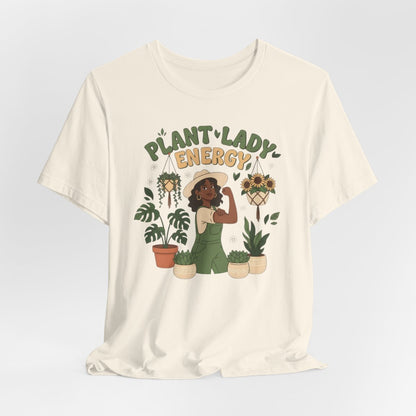 Plant Lady Energy Shirt, Funny Plant Lover Tee, Gardening Shirt, Plant Mom Gift, Botanical Aesthetic T-Shirt