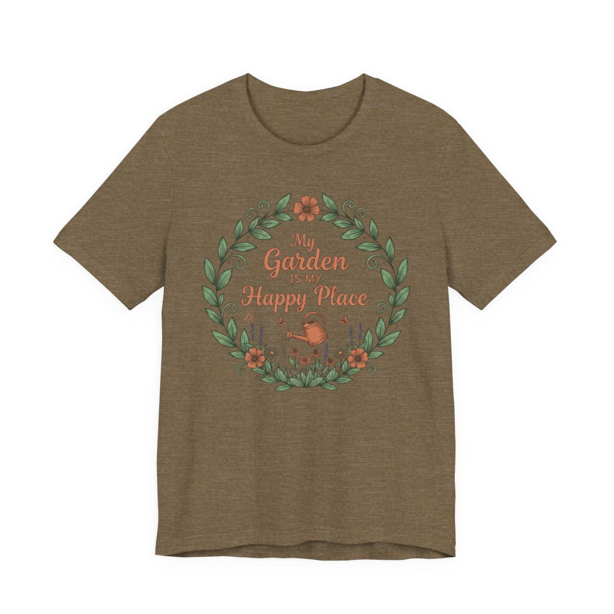 My Garden Is My Happy Place Shirt, Gardening T-Shirt, Plant Lover Gift, Floral Garden Tee