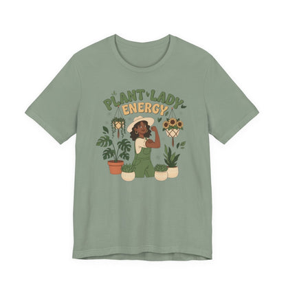 Plant Lady Energy Shirt, Funny Plant Lover Tee, Gardening Shirt, Plant Mom Gift, Botanical Aesthetic T-Shirt